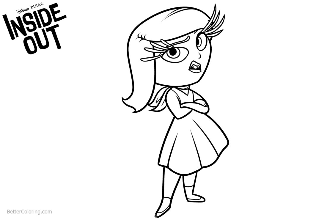 1100x740 Inside Out Characters Coloring Pages Disgust