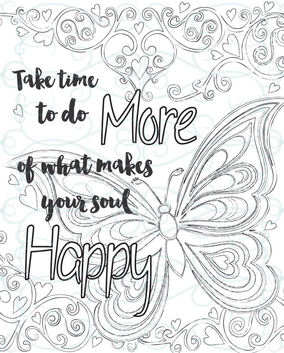 570x708 Adult Inspirational Coloring Page Printable Make Your Soul