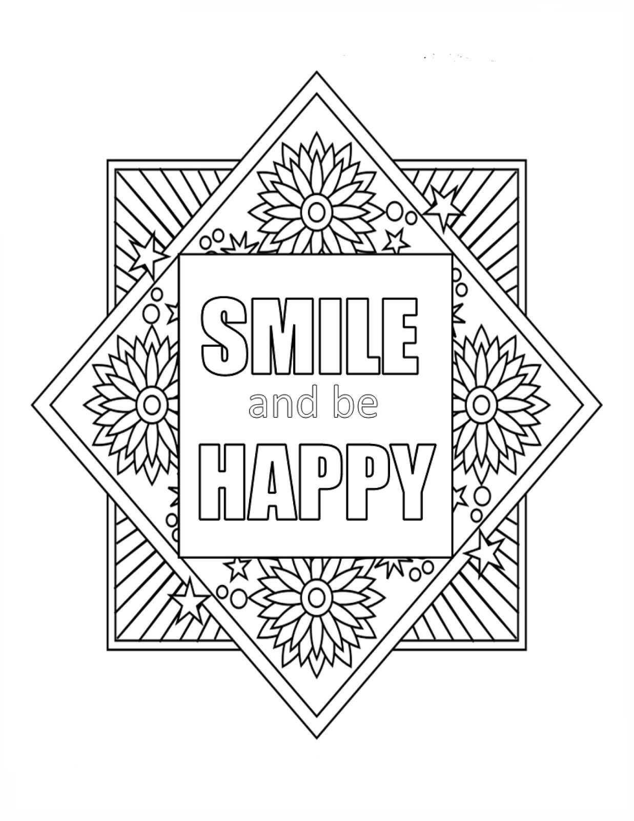 1237x1600 Free Inspirational Quote Coloring Page