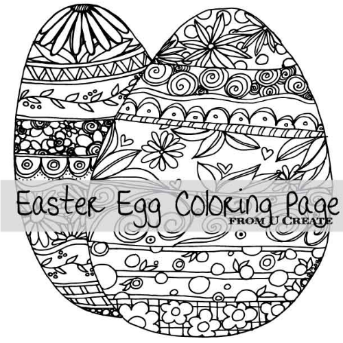 500x500 Easter Egg Coloring Page