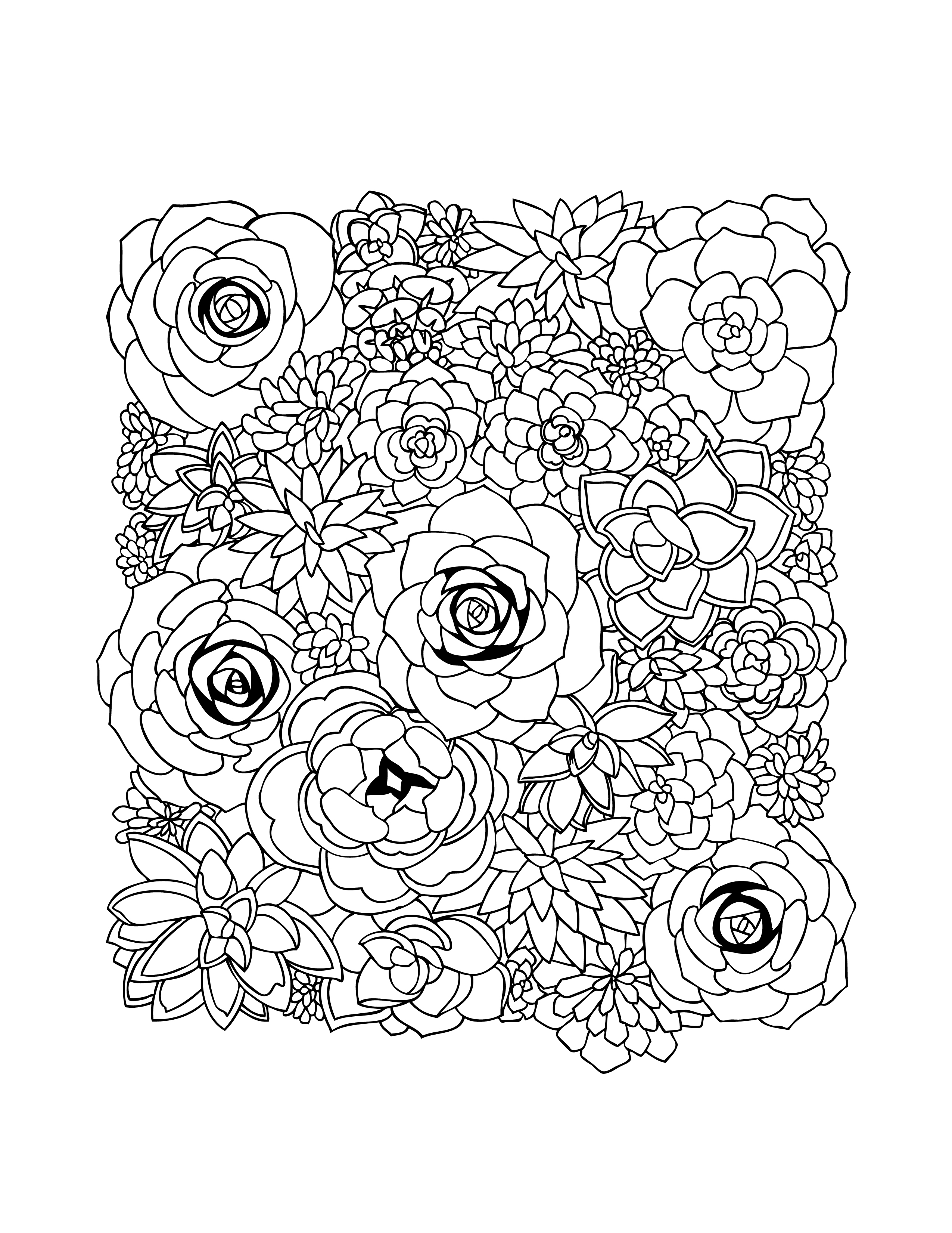 2550x3300 Free Coloring Page Of Succulents Boelter Design Co