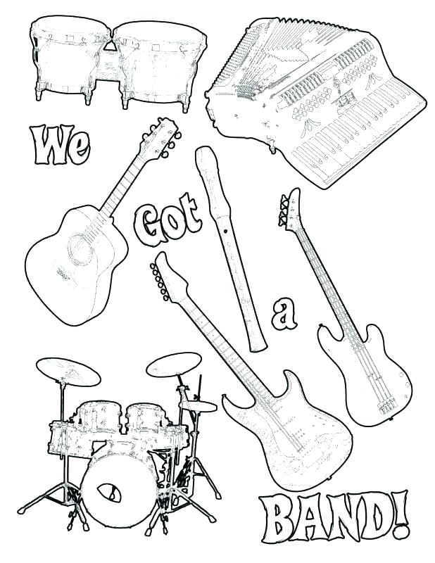 618x800 Instrument Coloring Pages Music Coloring Pages Musical Instrument