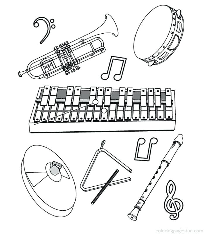 700x800 Coloring Pages Of Musical Instruments On Musical Instruments