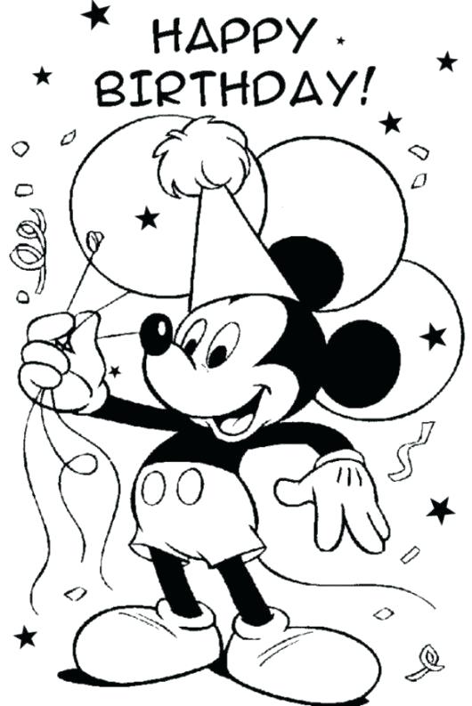 530x793 Presents Coloring Page Mickey Mouse Birthday Colouring Page Free