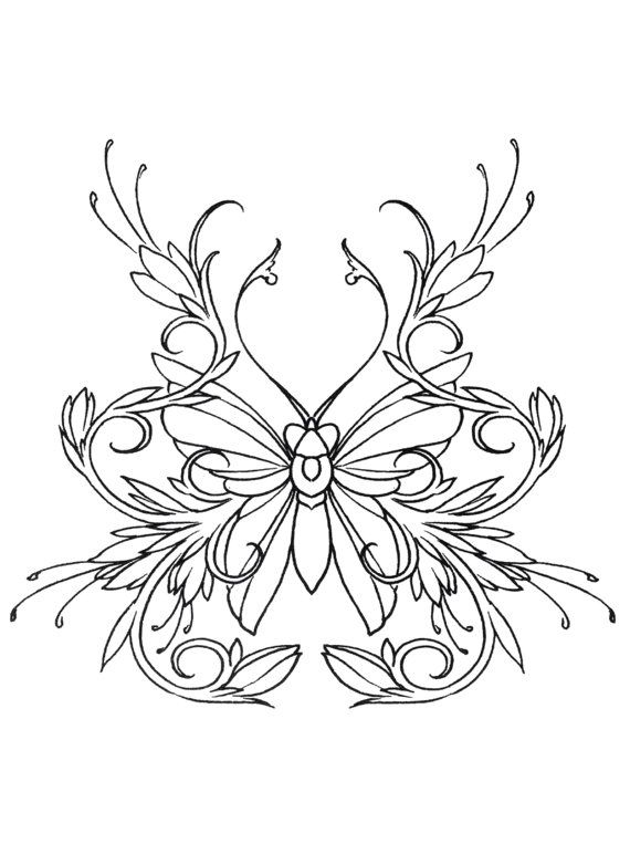 570x763 Intricate Butterfly Coloring Pages Best Ideas For Printable