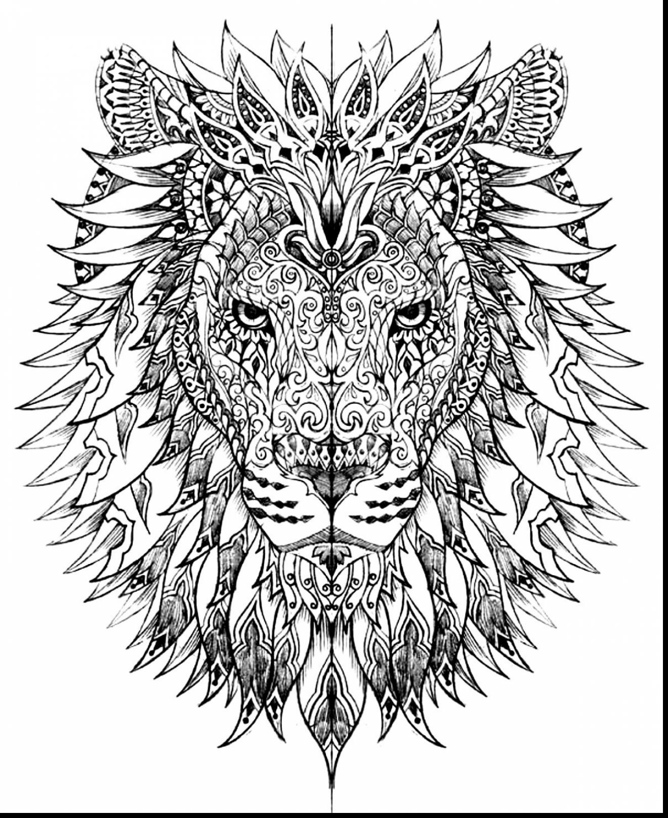 1320x1617 Intricate Coloring Pages Astounding Lion Adult Coloring Pages