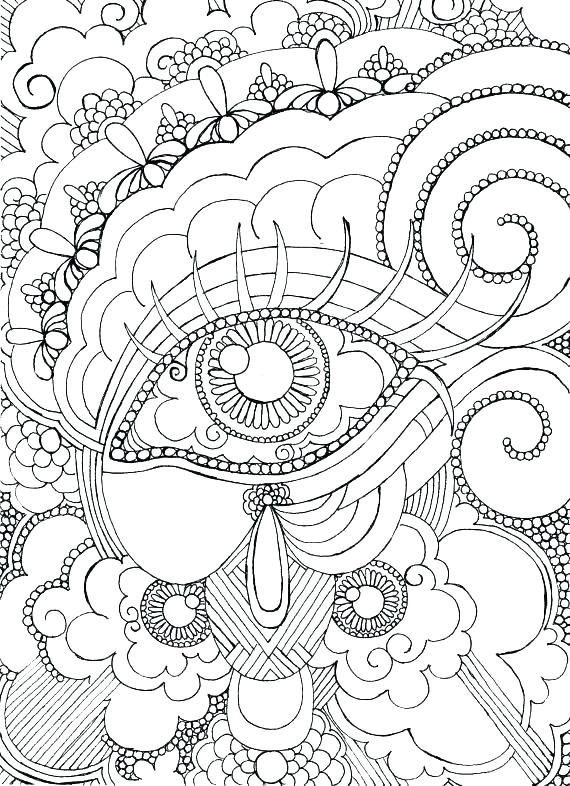 570x786 Intricate Christmas Coloring Sheets Pages Detailed Printable