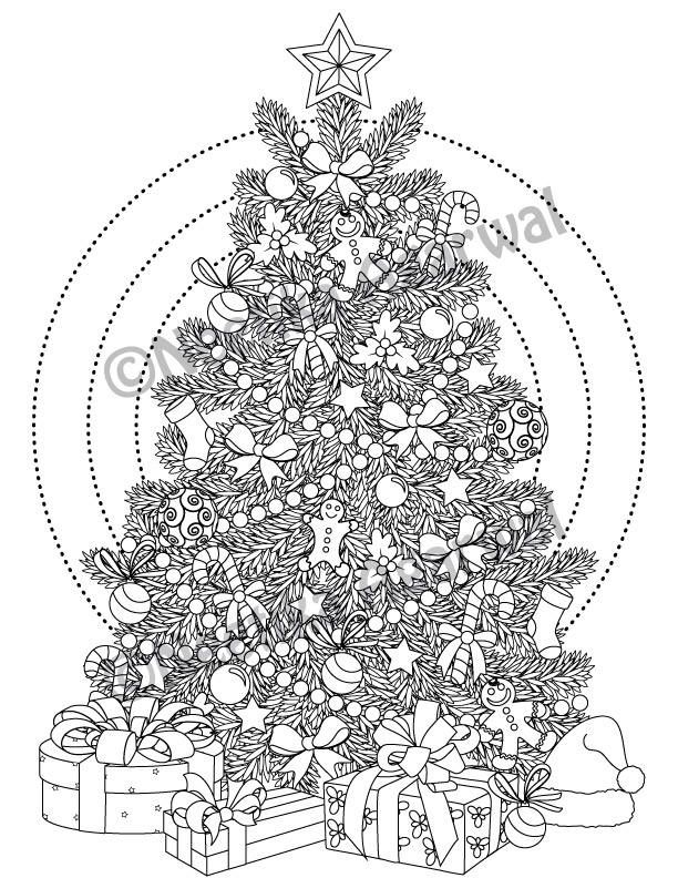 612x792 Intricate Christmas Tree