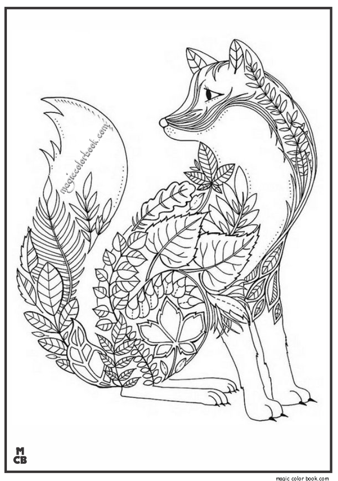 685x975 Fox Adults Patterns Coloring Pages