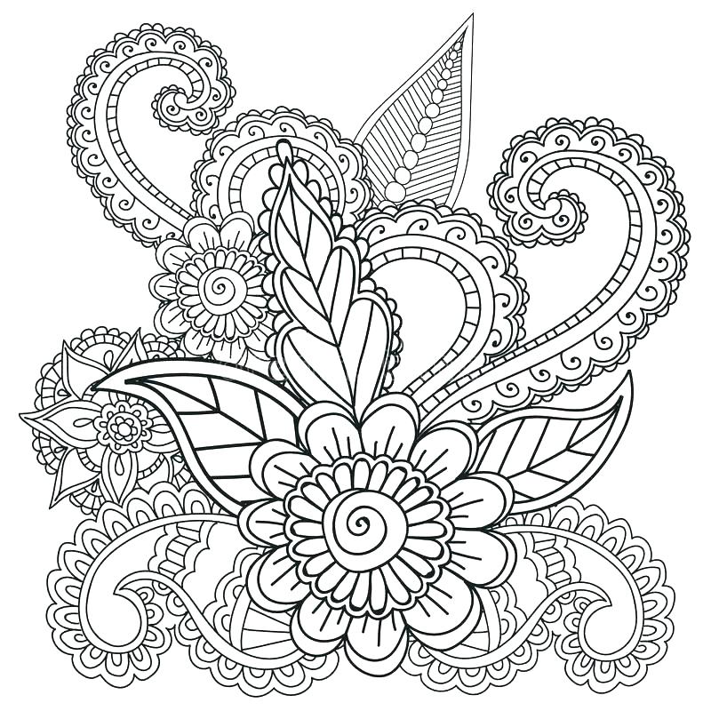 800x800 Henna Coloring Pages Intricate Henna Elephant Coloring Pages