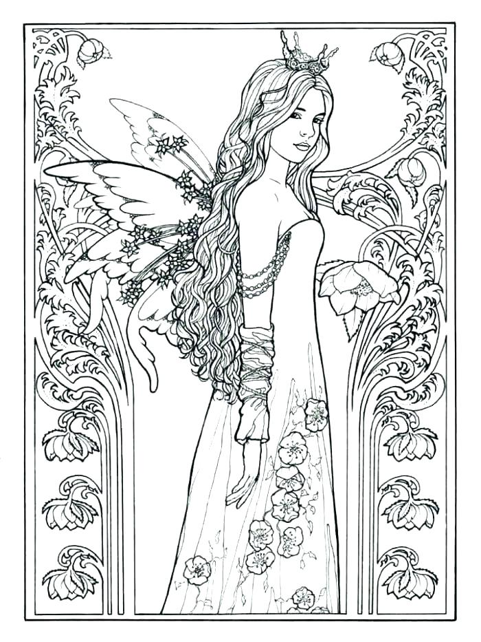 700x933 Fairy Coloring Pages Free