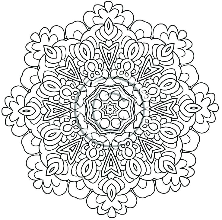 736x729 Intricate Flower Coloring Pages