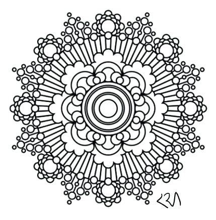 429x438 Intricate Flower Coloring Pages Things To Colour In Best Cool