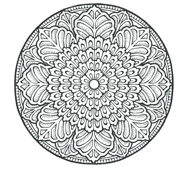 625x565 Intricate Mandala Coloring Pages Printable Intricate Mandala