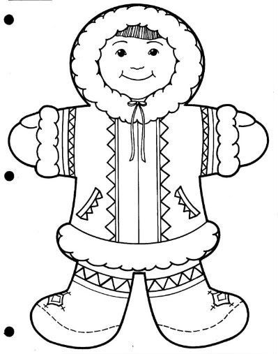 399x507 Eskimo Coloring Page Template Template