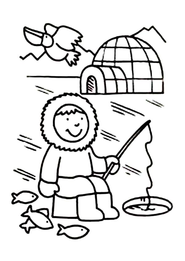 600x848 Eskimo Coloring Pages