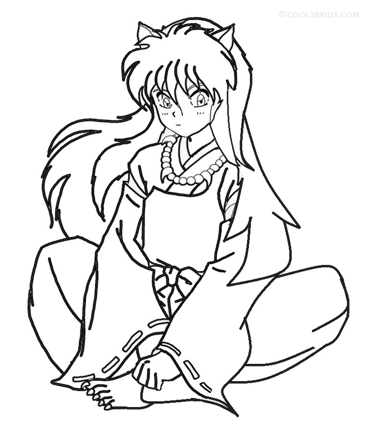 729x850 Printable Inuyasha Coloring Pages For Kids