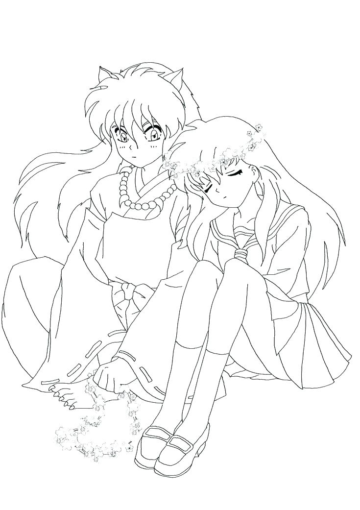 735x1041 Inuyasha Coloring Pages Coloring Pages Coloring Book Together