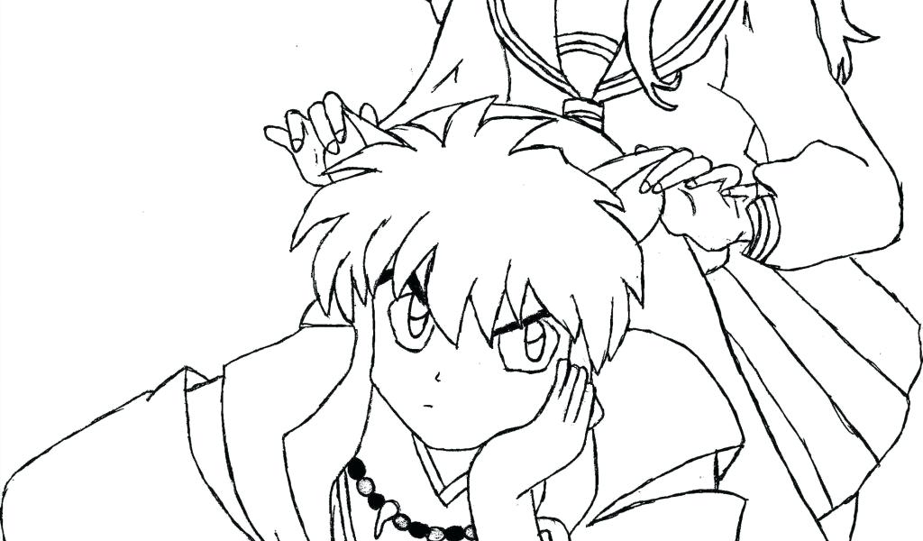 1024x600 Inuyasha Coloring Pages Download