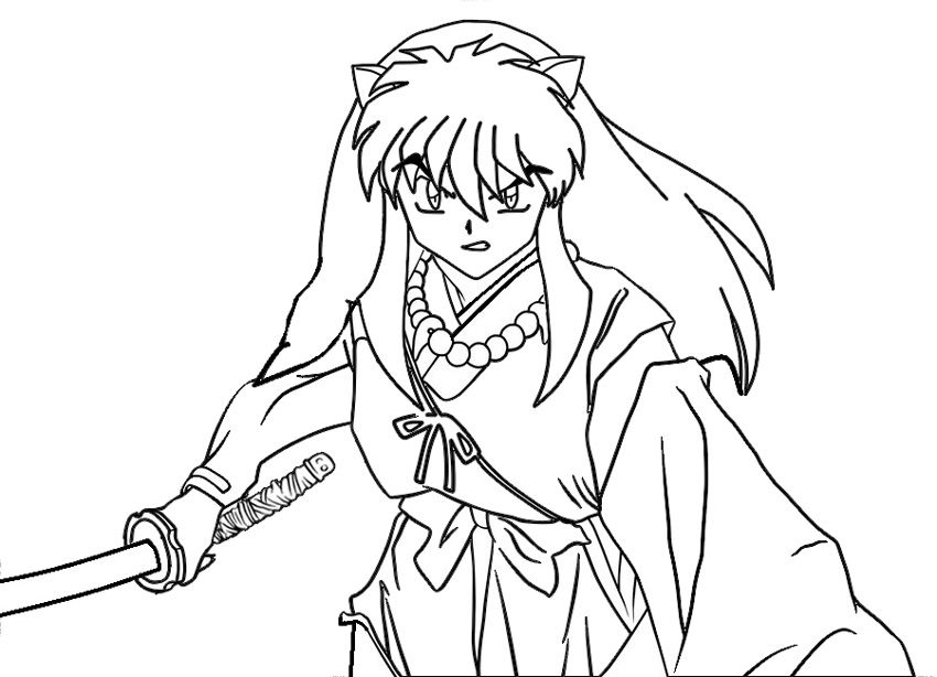 850x614 Inuyasha Coloring Pages Free Printable Inuyasha Coloring Pages