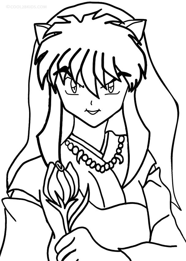 607x850 Printable Inuyasha Coloring Pages For Kids Ramma