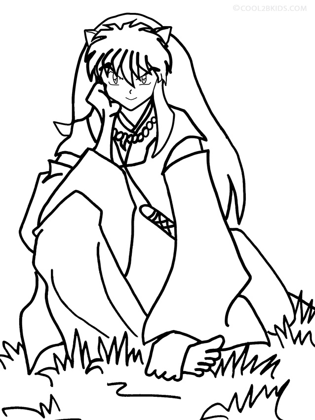 638x850 Printable Inuyasha Coloring Pages For Kids
