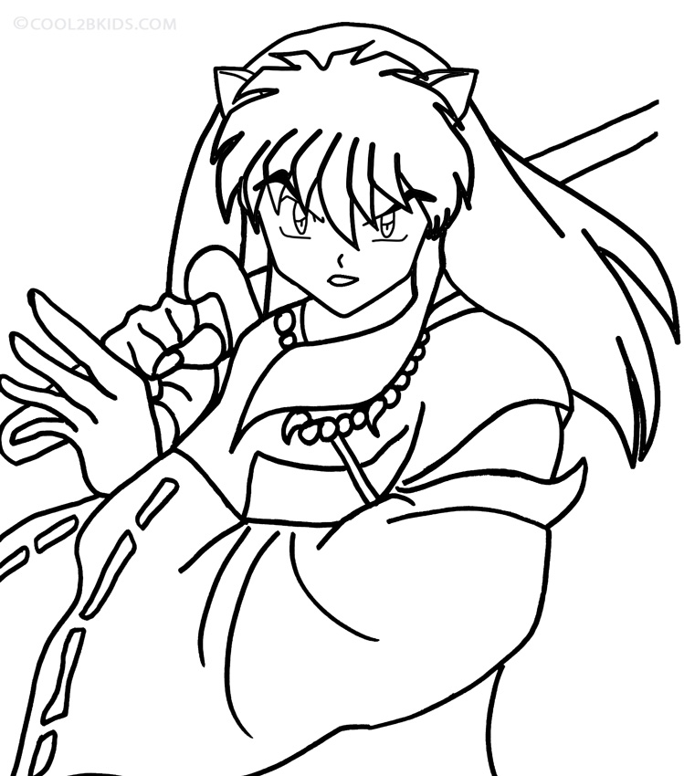 749x850 Printable Inuyasha Coloring Pages For Kids
