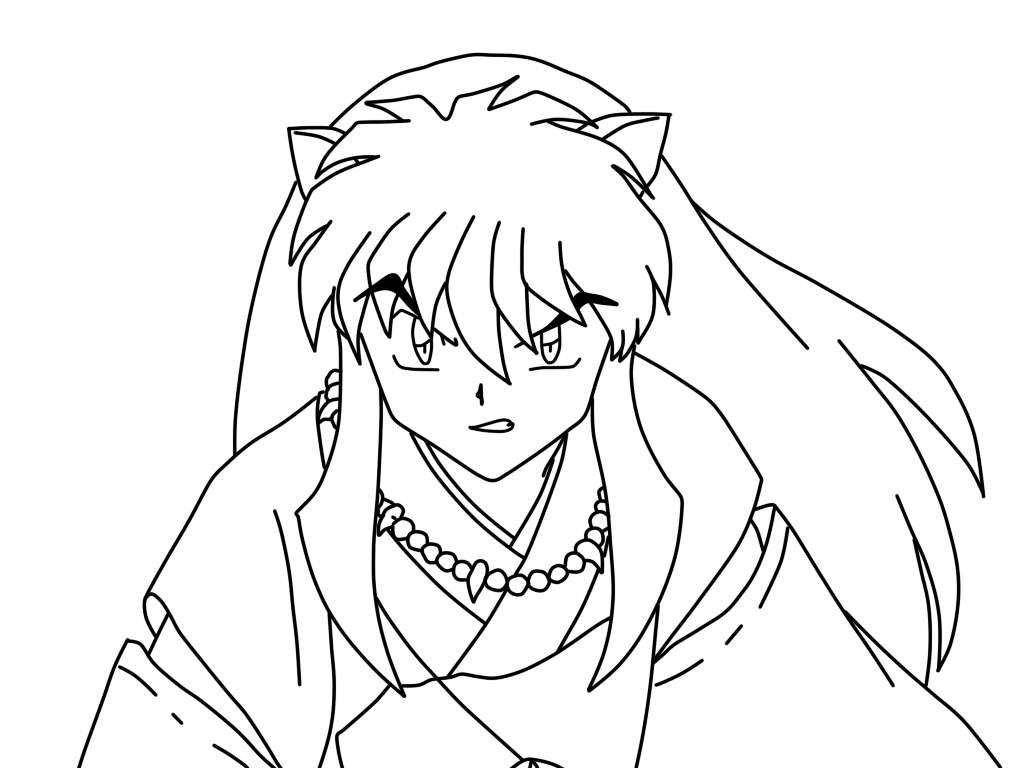 1024x768 Free Printable Inuyasha Coloring Pages For Kids