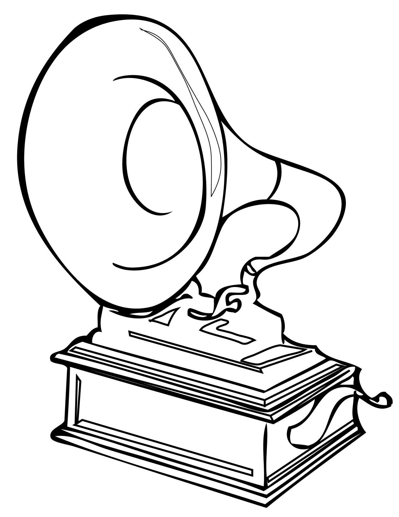 1275x1650 Phonograph Coloring Page