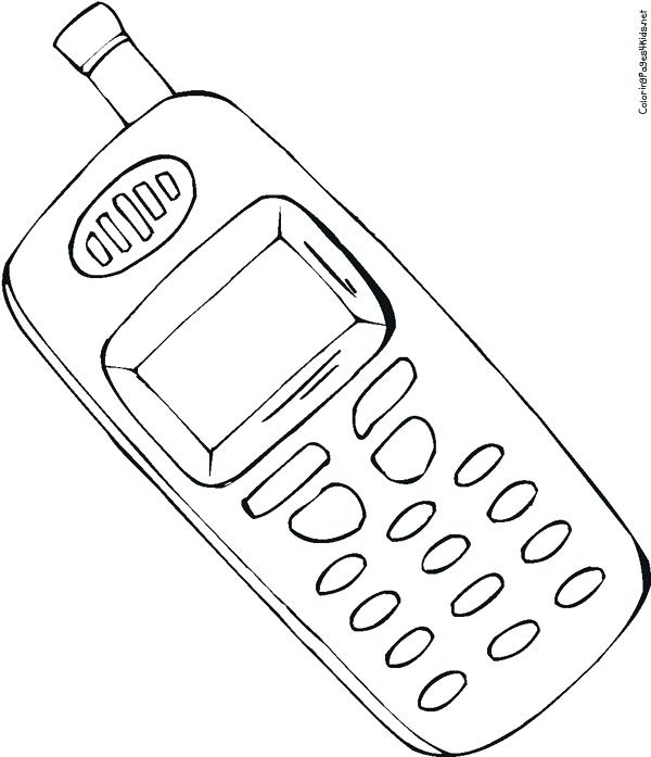 600x697 Iphone Coloring Page Cell Phone Coloring Page Cell Phone Coloring