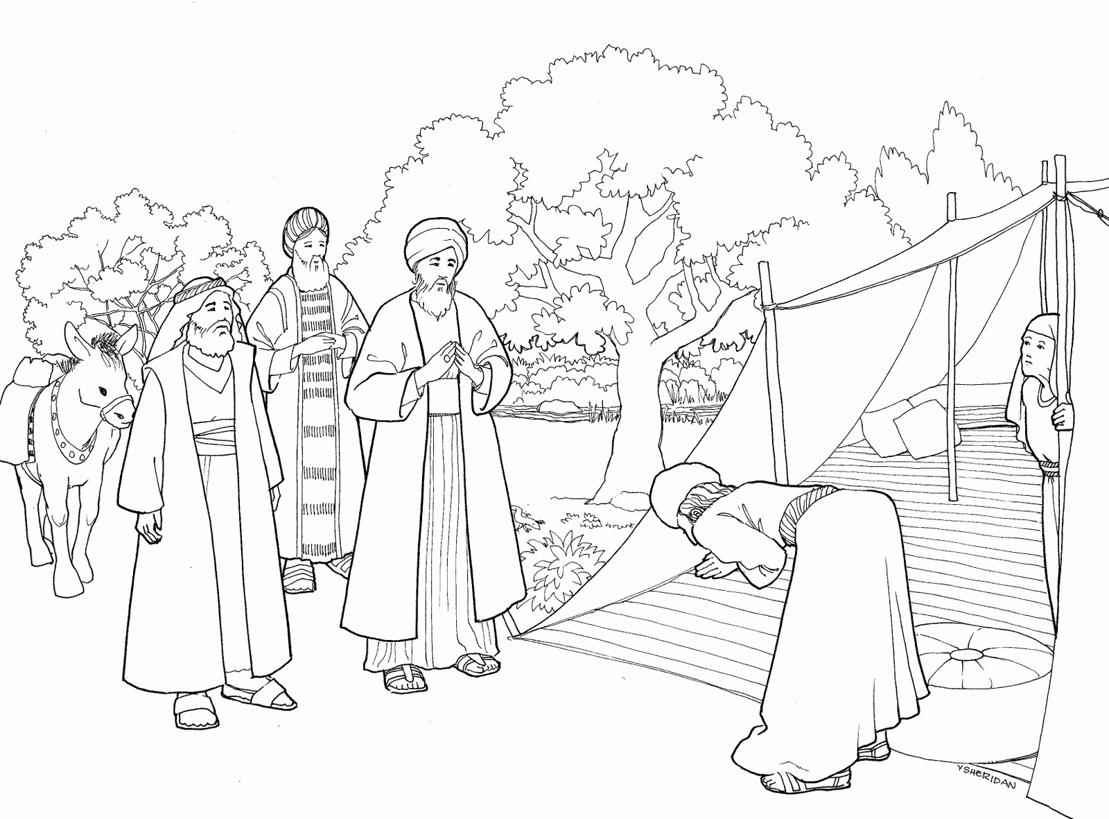 1600x1181 Iphone Coloring Page Best Of Abraham And Three Visitors Coloring
