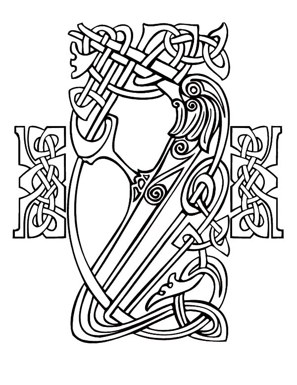 600x776 Celtic Cross In Ireland Coloring Pages Best Place To Color