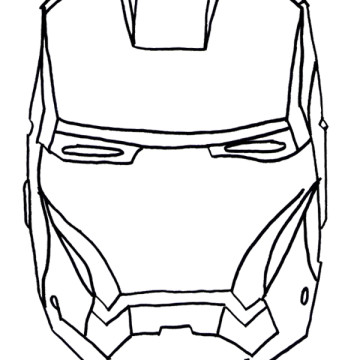 360x360 Iron Man Mask Coloring Pages
