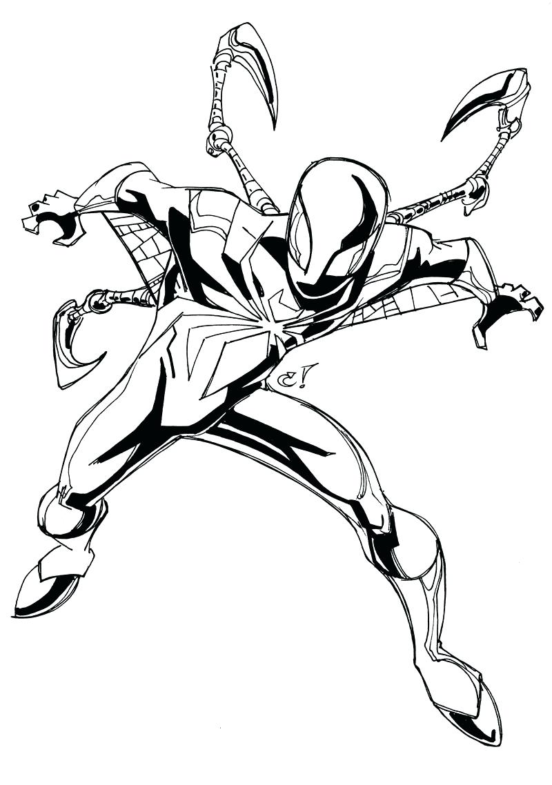 800x1138 Coloring Pages Spider Coloring Pages Iron Captain Man To Print