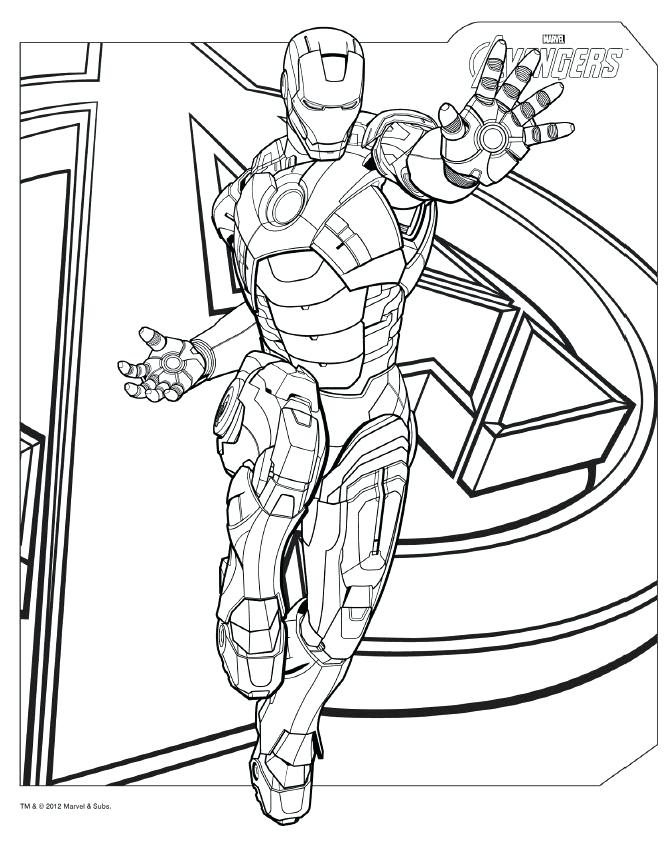 670x861 Iron Man Coloring Pages For Kids Professional