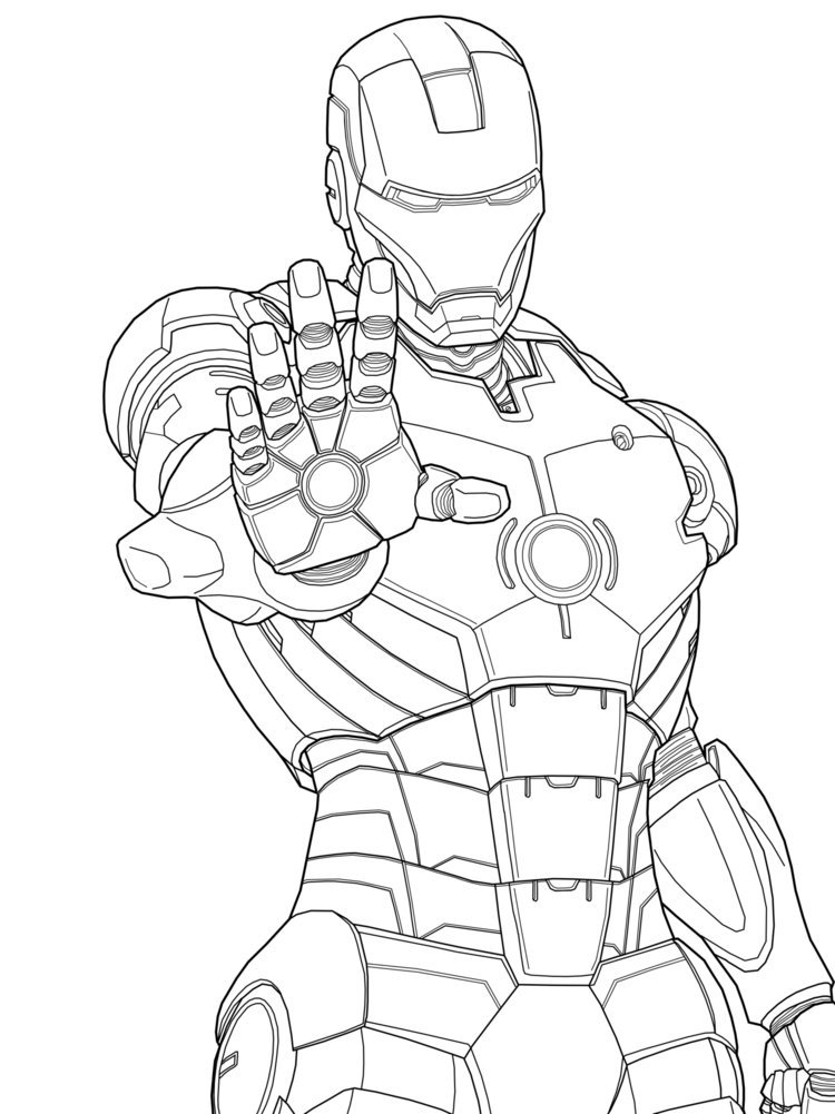 750x1001 Iron Man Coloring Pages Printable