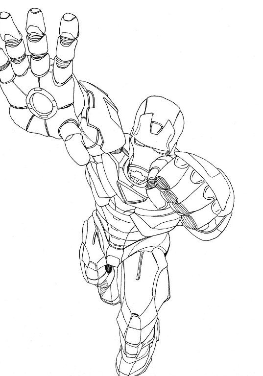 537x768 The Avengers Fighting Iron Man Coloring Page For Kids, The Avengers