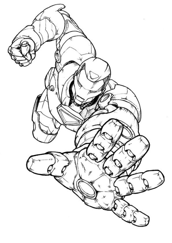 580x820 Free Printable Iron Man Coloring Pages For Kids