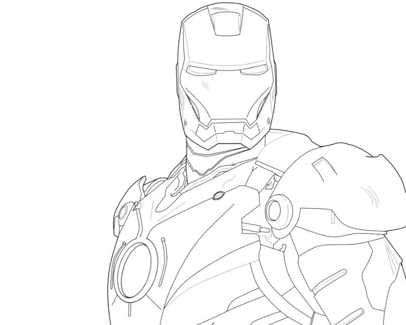 806x645 Iron Man Coloring