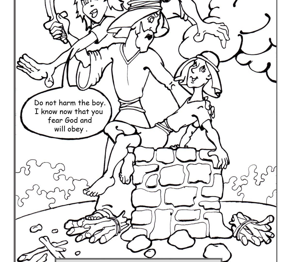 1200x1080 Isaac Blessing Jacob Coloring Page Free Printable Pages