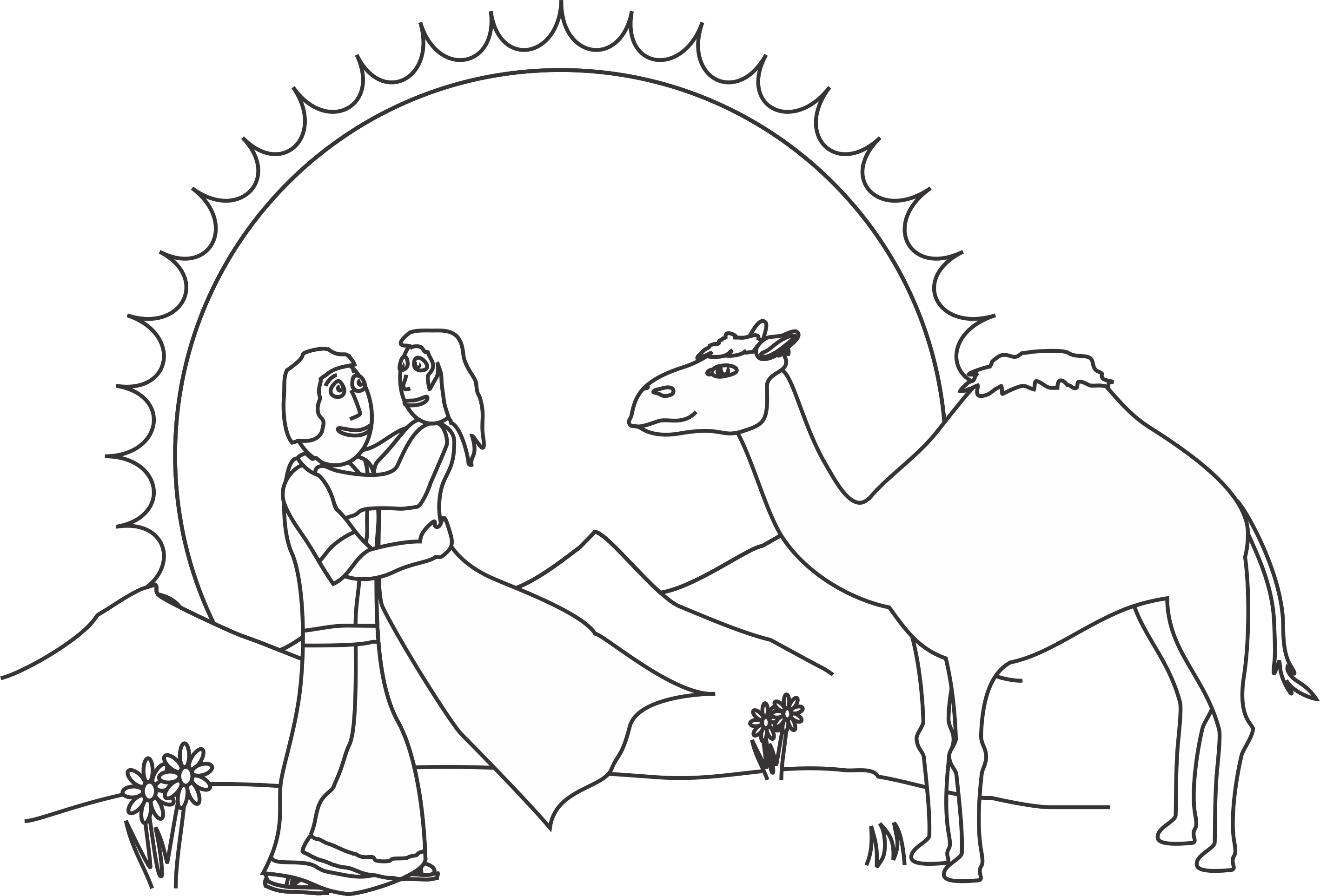 2839x1928 Lifetime Isaac And Rebekah Coloring Page Our Bible Pages