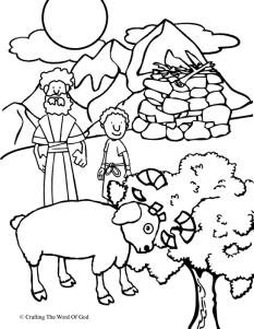 233x301 Abraham Offers Isaac Coloring Page Sunday Schoolchildren