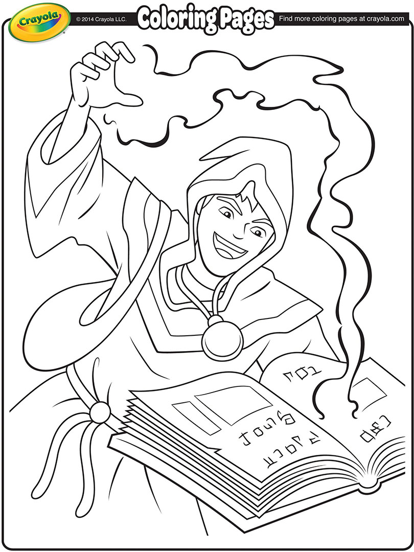 810x1080 Sorcerer Coloring Page