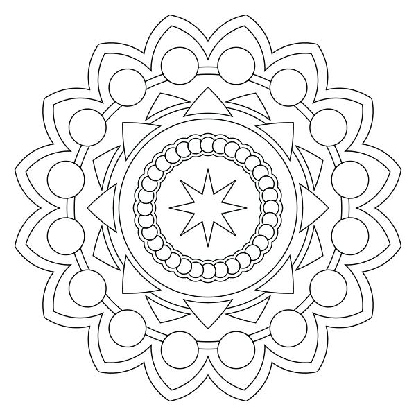600x600 Islamic Art Coloring Pages Free Printable Mandala Coloring Pages