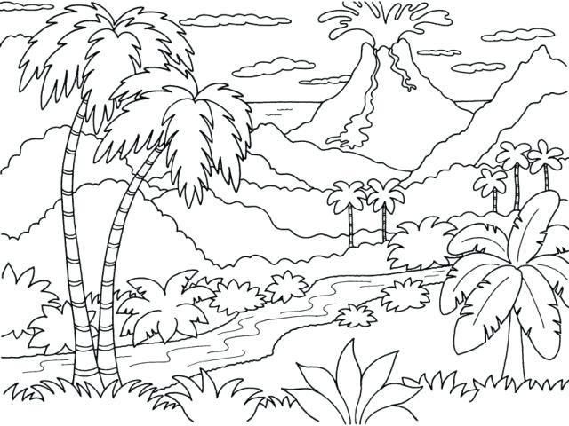 640x480 Island Coloring Pages