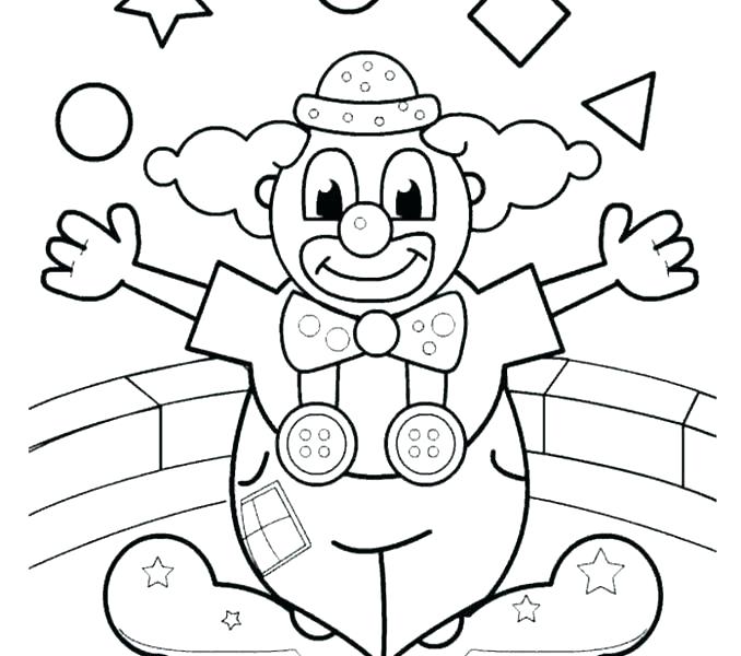 678x600 Scary Clown Coloring Pages