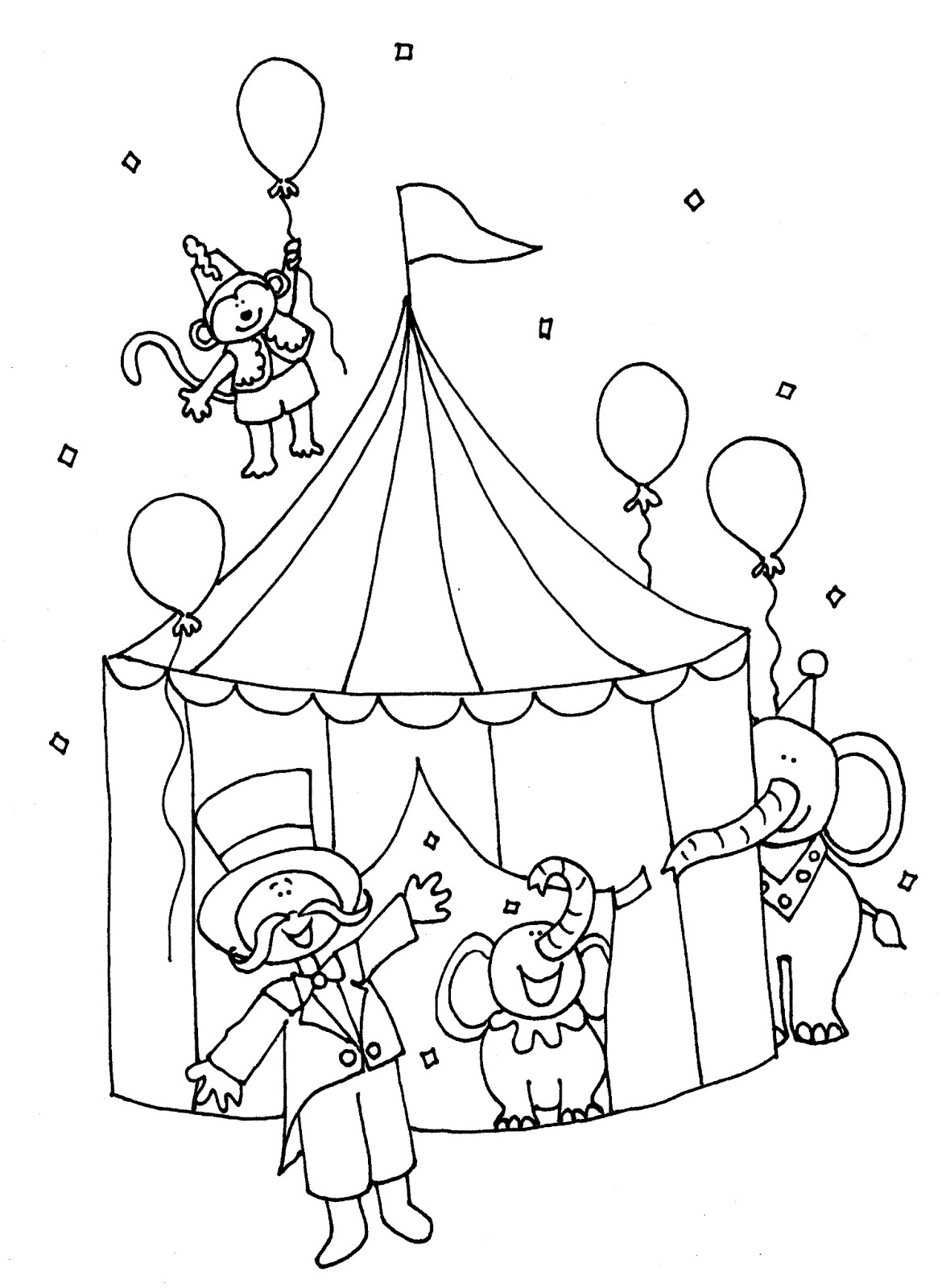 1175x1600 Circus Coloring Pages For Preschool