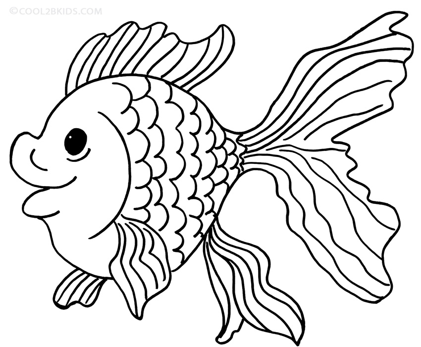 850x701 Printable Goldfish Coloring Pages For Kids