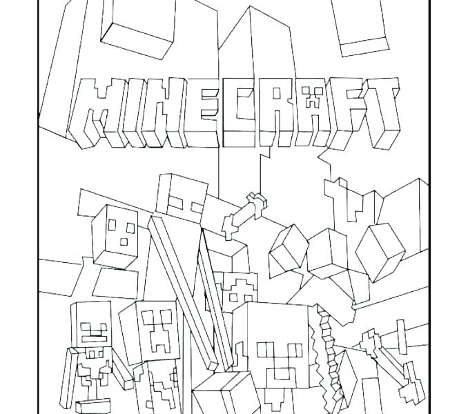 678x600 Printable Minecraft Coloring Pages