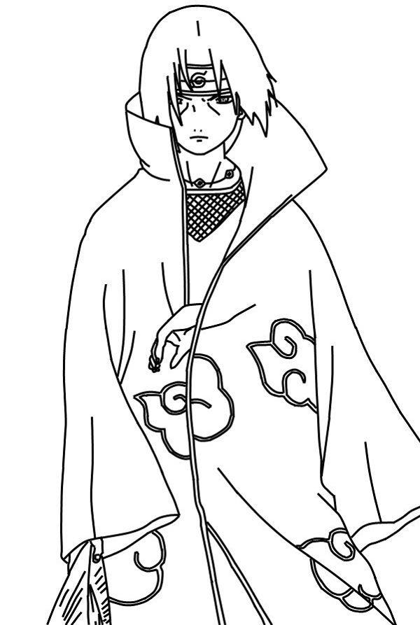 600x893 Naruto Itachi Coloring Pages Naruto Itachi Coloring Pages